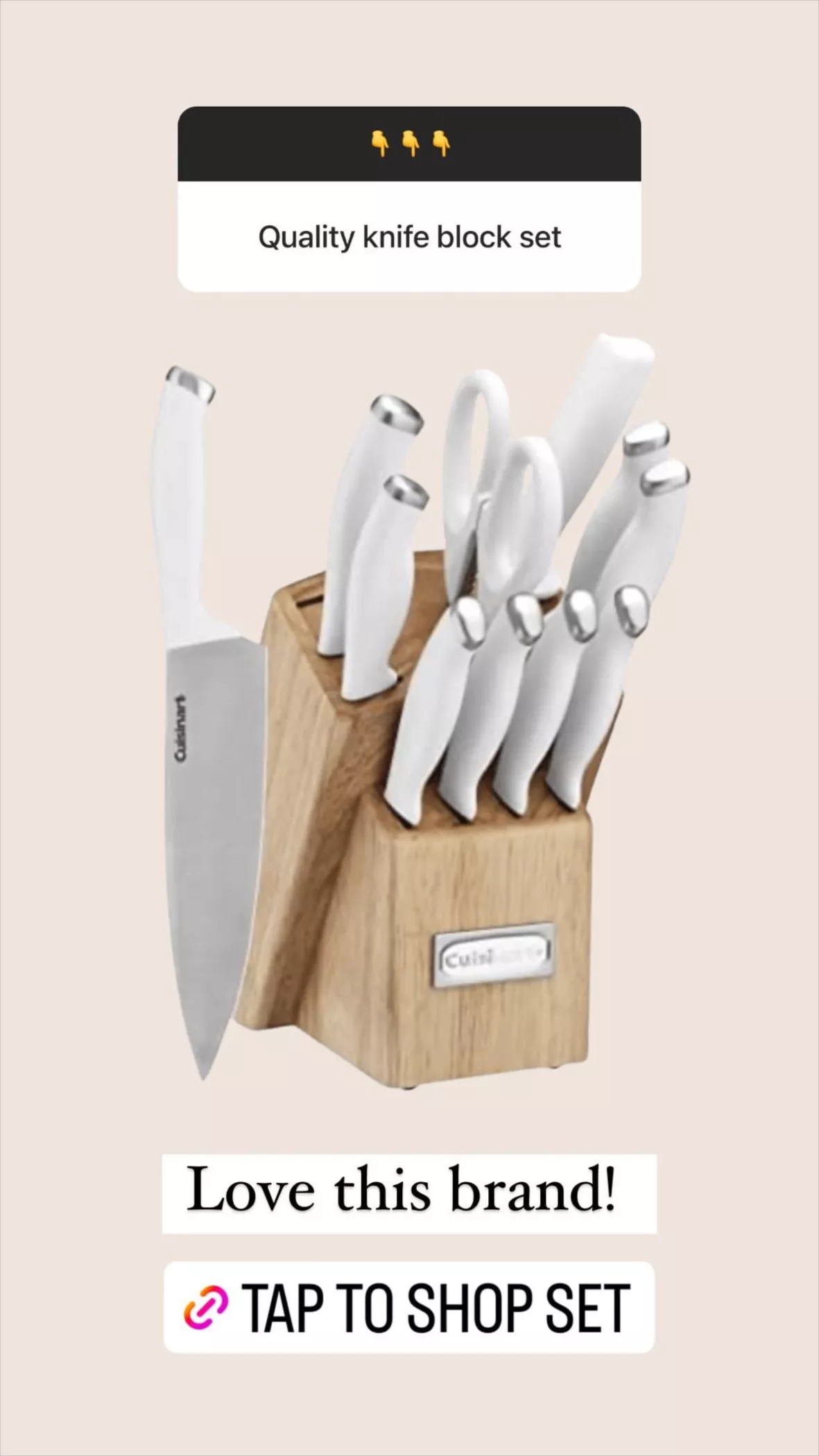 Cuisinart Color Pro Collection 12-Piece Block Cutlery Set - White