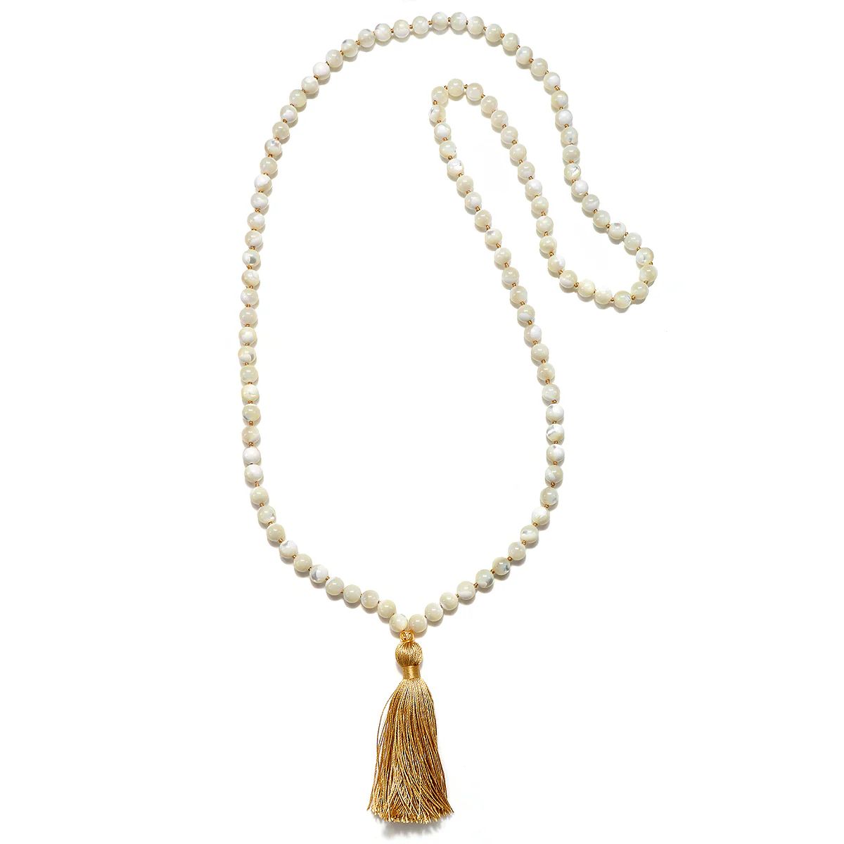 Wisdom Lotus Pearl Gemstone Mala | Satya Jewelry