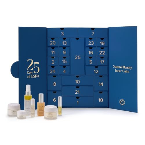 ESPA Wellness Advent Calendar | 25 Gifts Worth £435 | Luxury Beauty Spa Gift Set Includes Skincare, Essential Oils, Haircare, Bath & Body Care, Scrunchie & Candle | Amazon (UK)