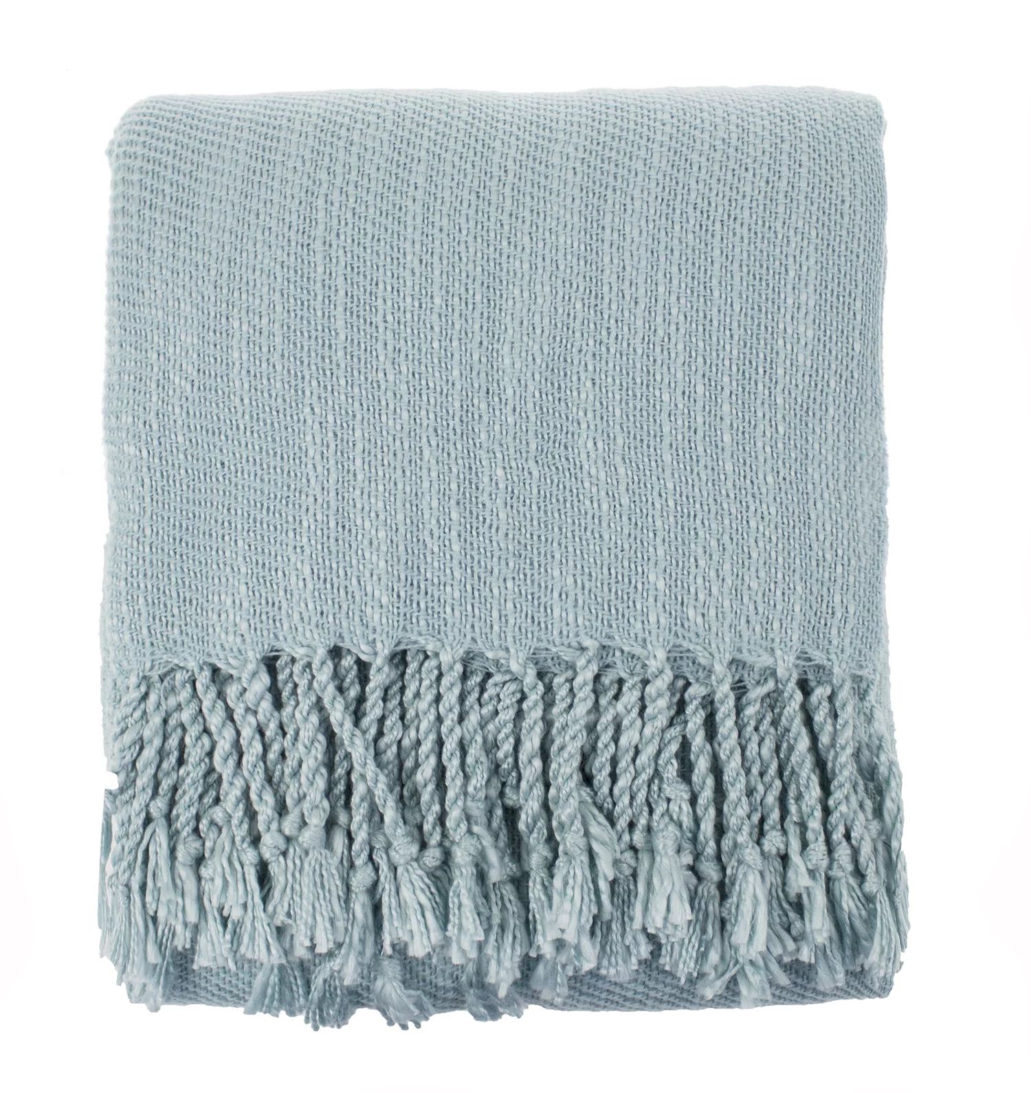 Fennco Styles Woven Classic Chunky Yarn Fringe Throw Blanket | Walmart (US)