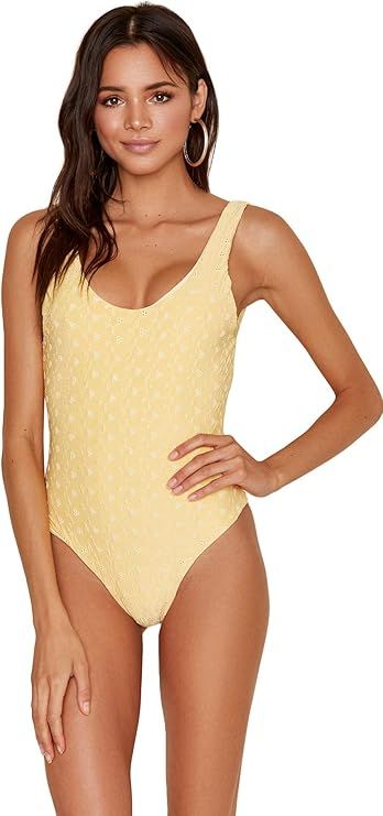 Dippin' Daisy's Ultra Low Plunging V-Neck with Spaghetti Straps Cheeky Coverage Bikini One Piece | Amazon (US)