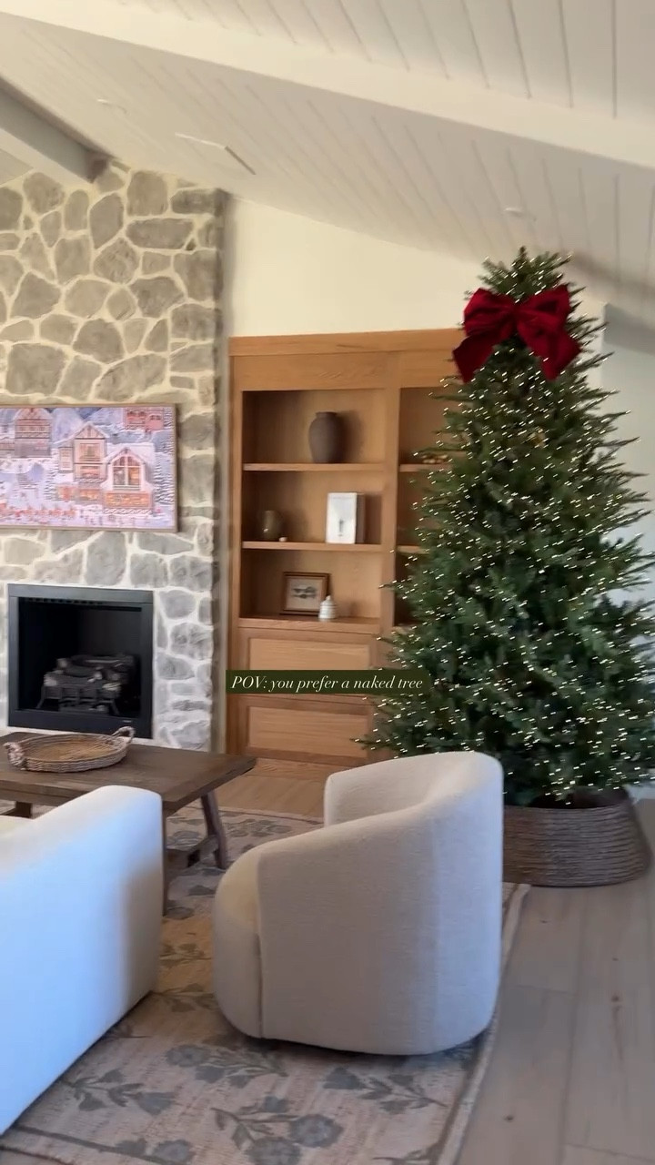 Well, nearly naked. Give me all the twinkling lights and wrap it up in a big red bow. 🌲✨

I’m not sure if it’s because we’ve had babies and/or toddlers at home the past 6 Christmases but a tree with no ornaments has a special place in my heart now. ❤️

What about you? Which do you prefer?

#christmas #christmastree #nakedtree #cozychristmas #holidaycheer

#LTKHoliday #LTKHome #LTKSeasonal