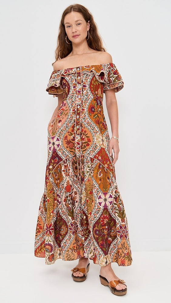 FARM Rio Off Shoulder Maxi Dress | Shopbop | Shopbop