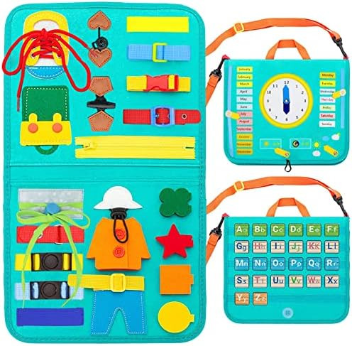 Sopu Toddler Busy Board, Montessori Busy Board Toy for Kids Age 1 2 3 Travel Toy for Toddlers, Pr... | Amazon (US)