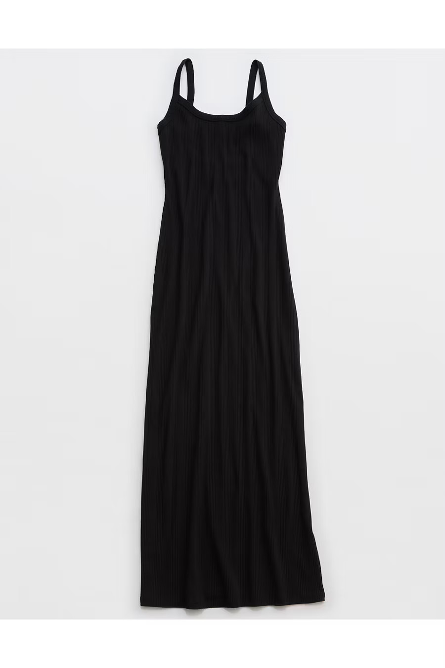 Aerie Low Back Knit Maxi Dress Women's True Black XL | Aerie