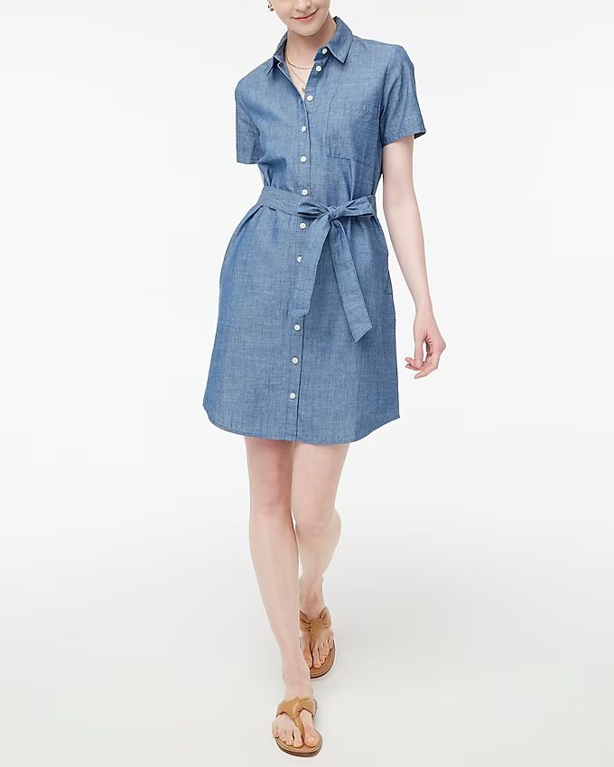 Chambray belted shirtdress | J.Crew Factory