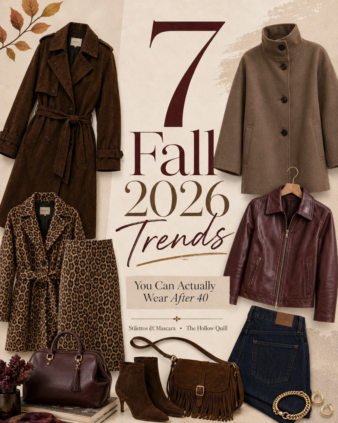 Fall 2026 is officially giving us something to shop for. 🍂🤎

This season is all about rich texture, bold prints, polished layers and easy statement pieces — without replacing your entire wardrobe.

I’m shopping:
🤎 Chocolate suede jackets + trenches
🐆 Leopard + zebra accents
✏️ Updated pencil skirts
🧥 Funnel-neck jackets
🍷 Burgundy + aubergine
👜 Suede fringe + structured bags
👖 Dark-wash straight + cigarette jeans

These are the pieces that make your basics feel instantly more current — especially if you’re building a fall wardrobe that feels stylish, wearable and still budget-conscious.

Shop my Fall 2026 edit here on LTK and save your favorites before sizes start disappearing.

#LTKStyle #LTKOver40 #FallFashion2026 #FallStyle #FashionOver40 #WomenOver40Style #AffordableFashion #FallWardrobe #SuedeTrend #LeopardPrint #DarkDenim #BurgundyStyle #StilettosAndMascara #TheHollowQuill

#LTKOver40 #LTKgrwm #LTKBeauty