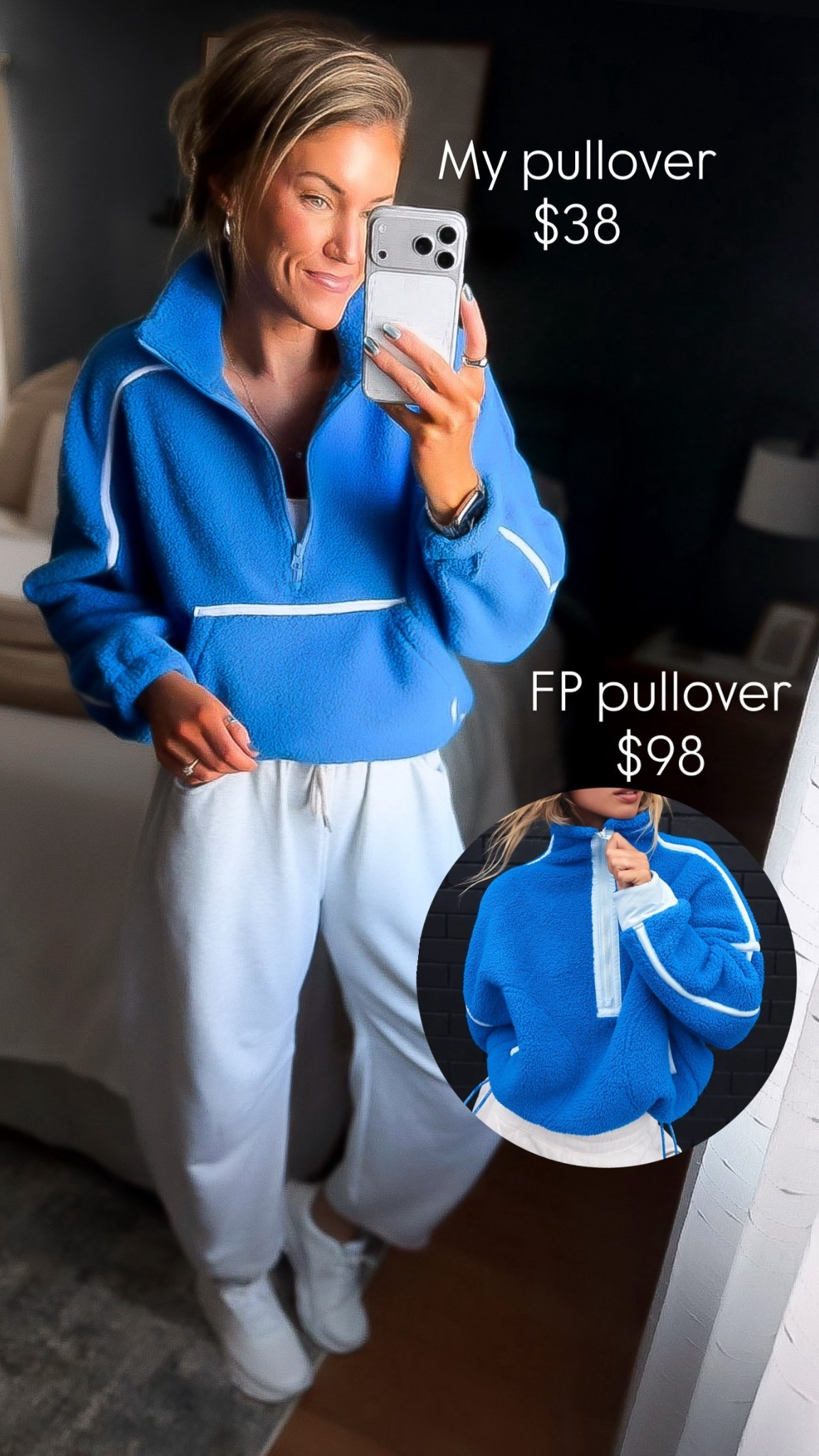 FP look for less. 
Wearing small 💙🩵💙

#LTKActive #LTKmomlife #LTKootd