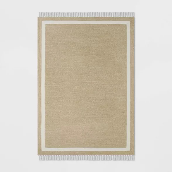 7' x 10' Braided Outdoor Rug with Fringe Neutral/Ivory - Threshold™ designed with S... | Target
