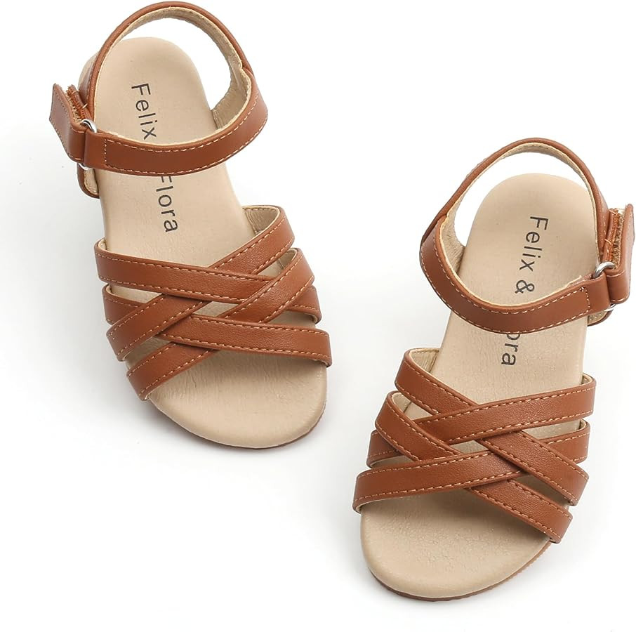 Felix & Flora Toddler Girl Sandals - Little Girl Easter Summer Dress Shoes Lightweight Open Toe B... | Amazon (US)