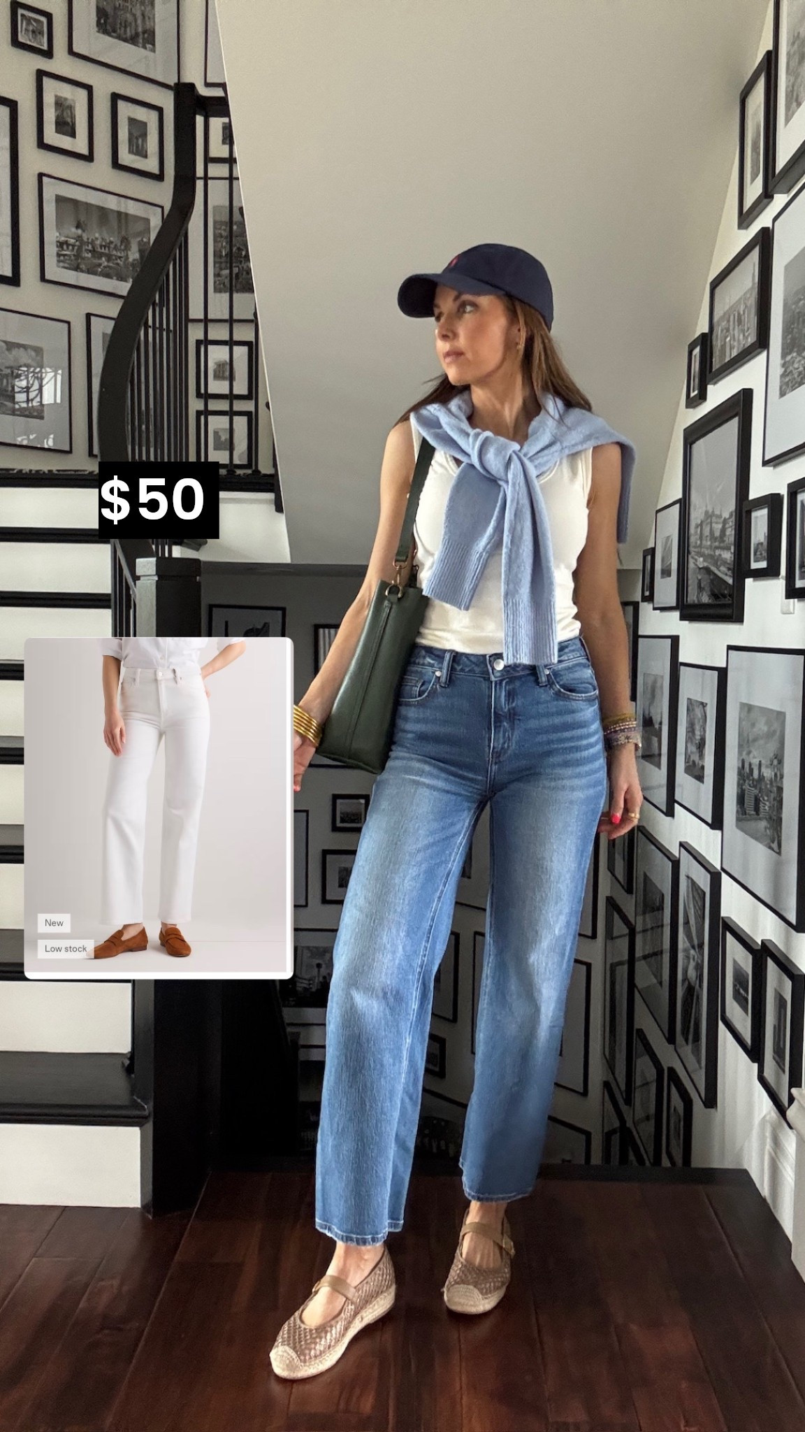 My favorite straight cropped jeans now come in white! They are not see through, but size up from your regular size! @onequince 
Free shipping, free returns! 

#LTKgrwm #LTKootd