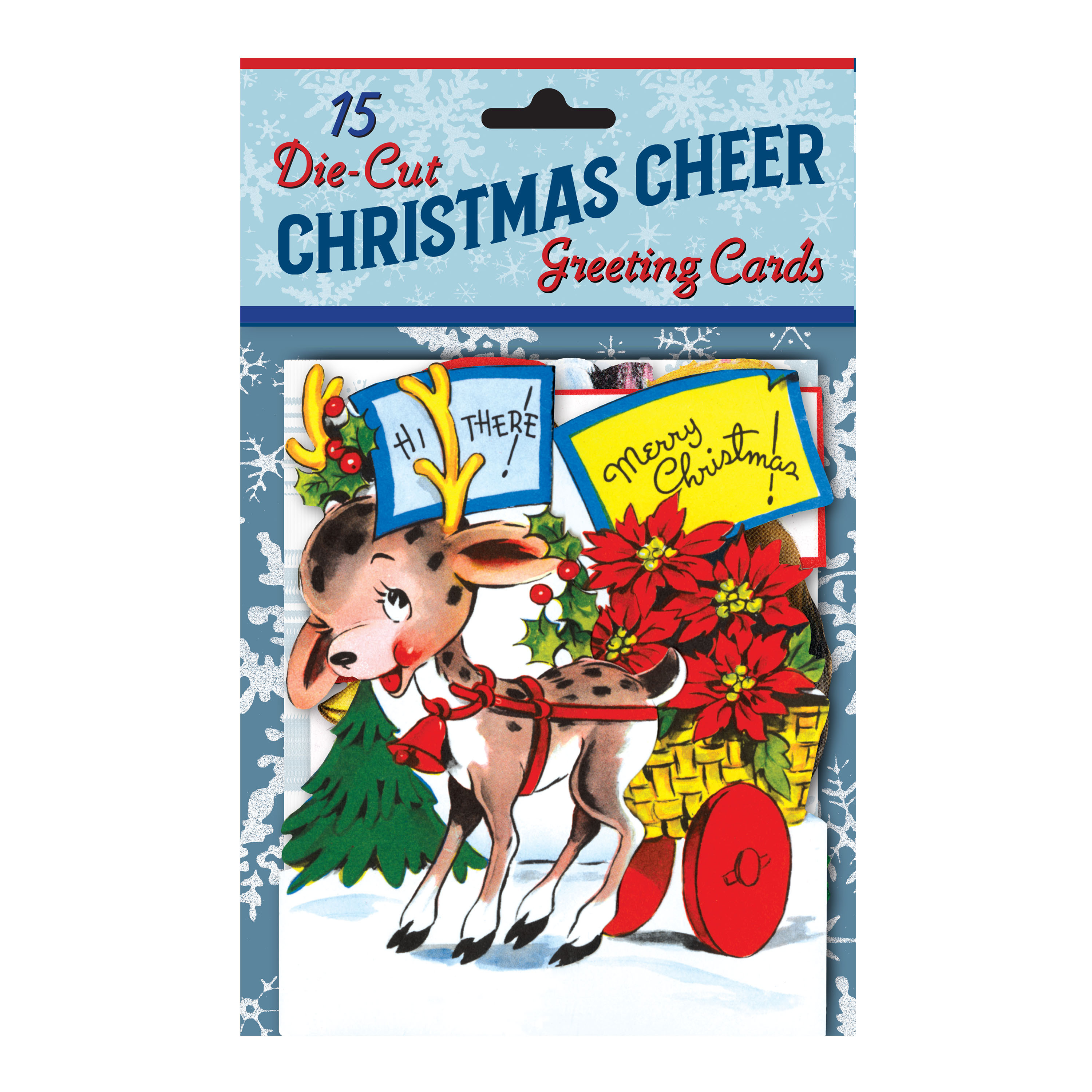 Christmas Cheer Vintage Die-Cut Holiday Cards 15 Count | World Market