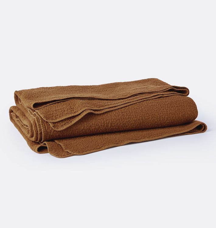 Coyuchi Organic Cascade Matelasse Cotton Blanket & Shams | Rejuvenation