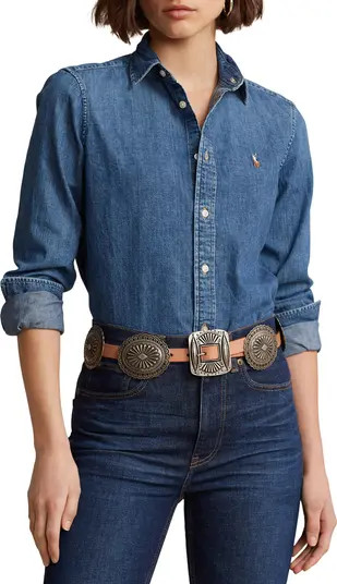 Slim Fit Denim Button-Up Shirt | Nordstrom