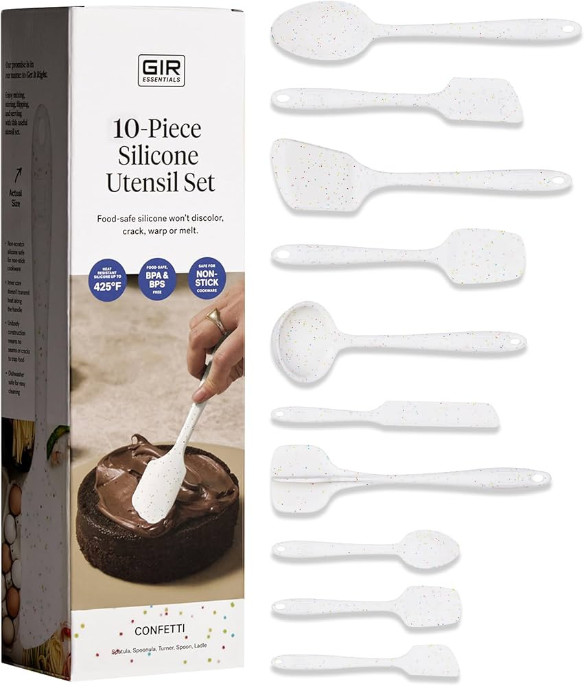 GIR: Get It Right 10-Piece Silicone Essentials Kitchen utensils set - Ladle, Spatula, Flip, Spoon... | Amazon (US)