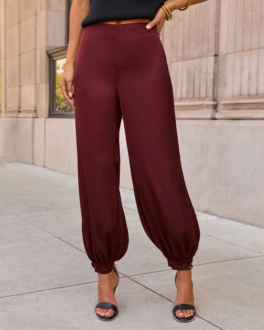 Forward Feeling Satin Joggers | VICI