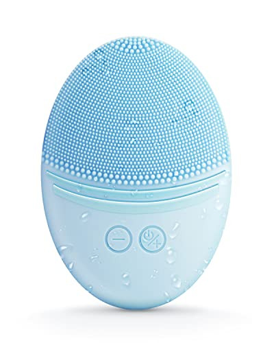 EZBASICS Facial Cleansing Brush, Waterproof Sonic Vibrating Face Brush for Deep Cleansing, Gentle Exfoliating and Massaging, Inductive charging (Blue) | Amazon (US)
