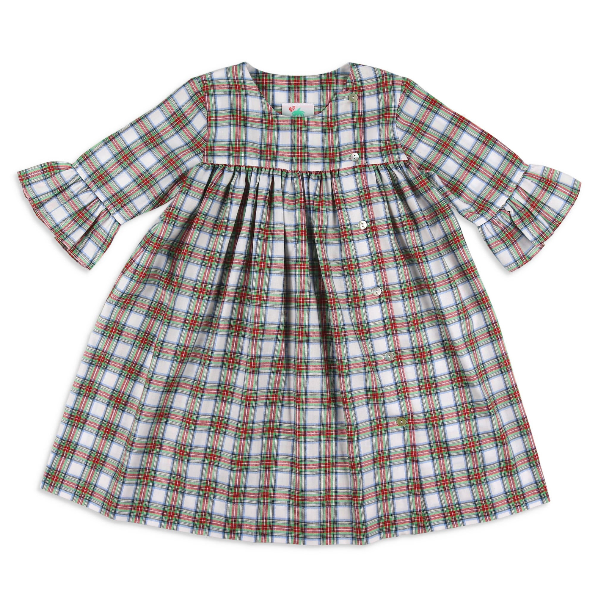 Girls Sallie Dress - Tartan Plaid - Shrimp and Grits Kids | Shrimp and Grits Kids