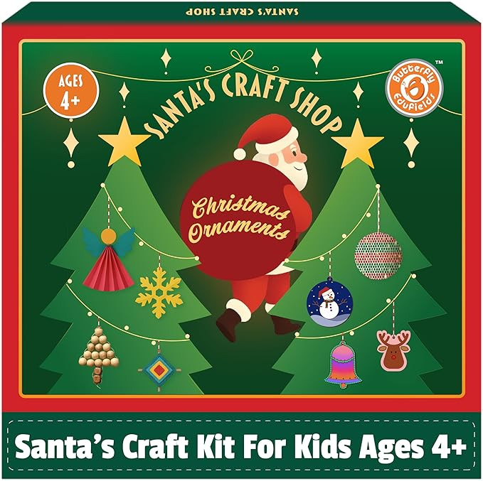 Butterfly EduFields Santa’s Craft Christmas Activity Kit | Holiday Arts & Crafts Set for Kids A... | Amazon (US)
