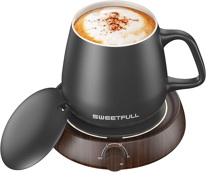 SWEETFULL Mug Warmer for Coffee and Tea Coffee Mug Warmer Set W/Mug and Lid Coffee Warmer As Coff... | Amazon (CA)