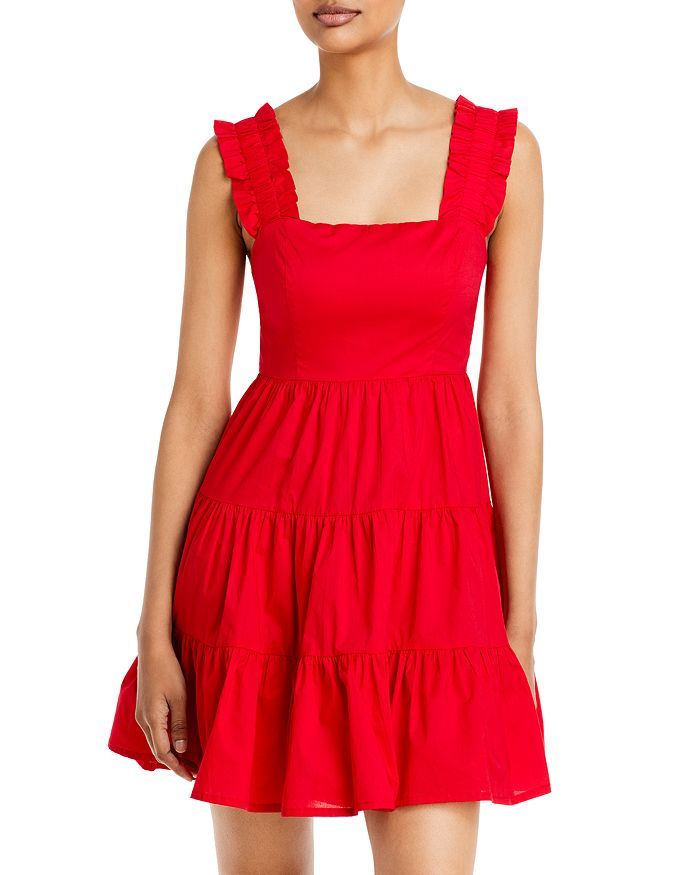 AQUA Poplin Tiered Mini Dress - 100% Exclusive Women - Bloomingdale's | Bloomingdale's (US)