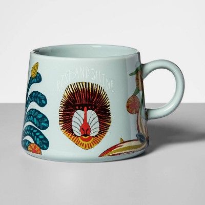 16oz Porcelain Rise And Shine Mug Blue - Opalhouse™ | Target