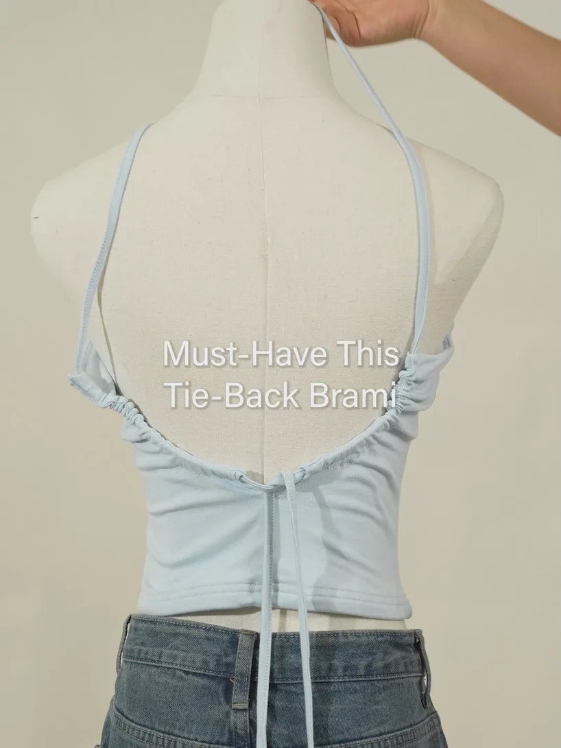 Tie Back Bandless Crop Bra Tank Top | OGLmove