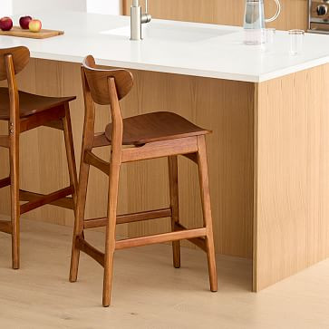 Classic Café Walnut Bar & Counter Stools | West Elm (US)