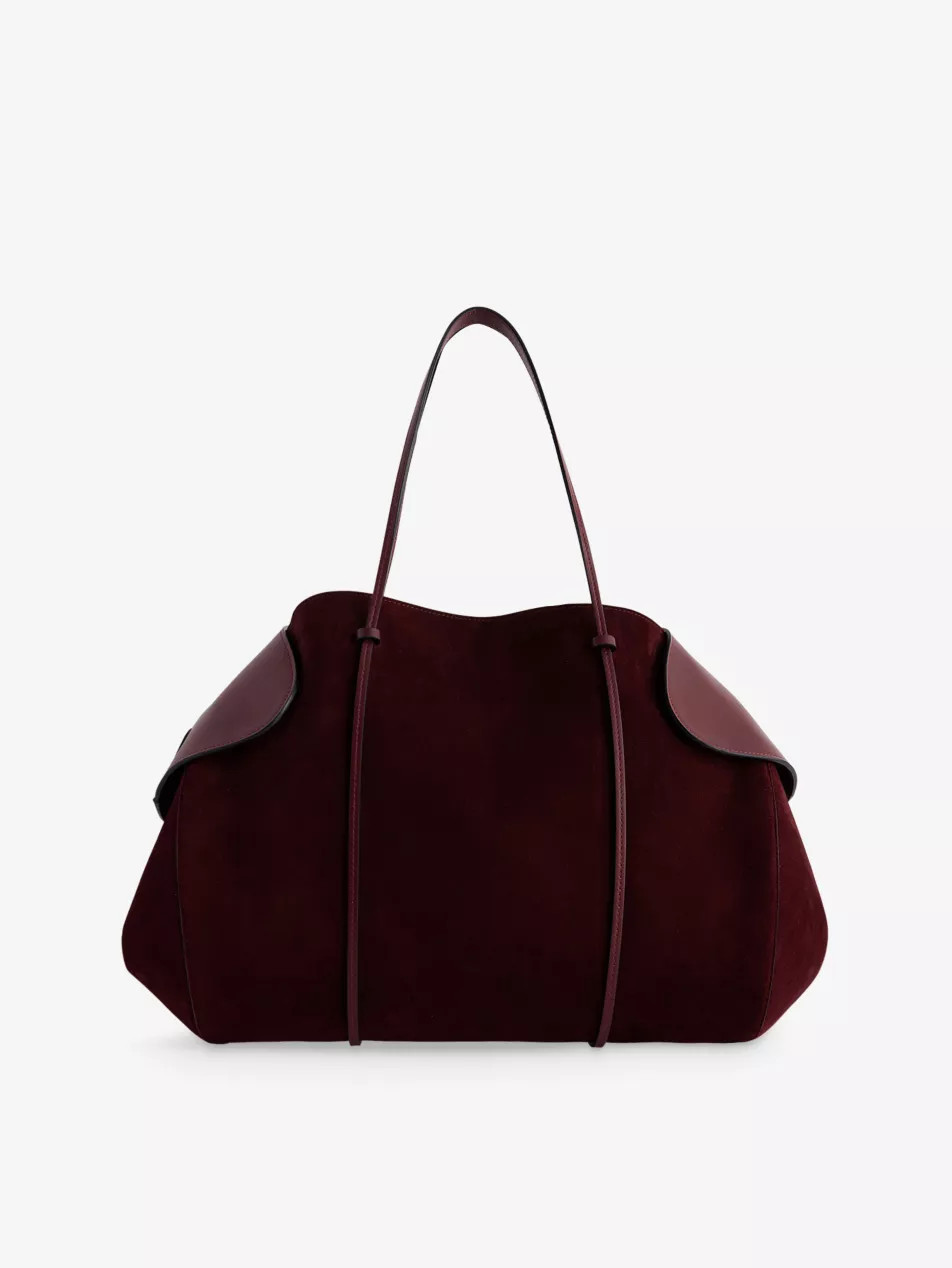 Berenices suede and leather shoulder bag | Selfridges