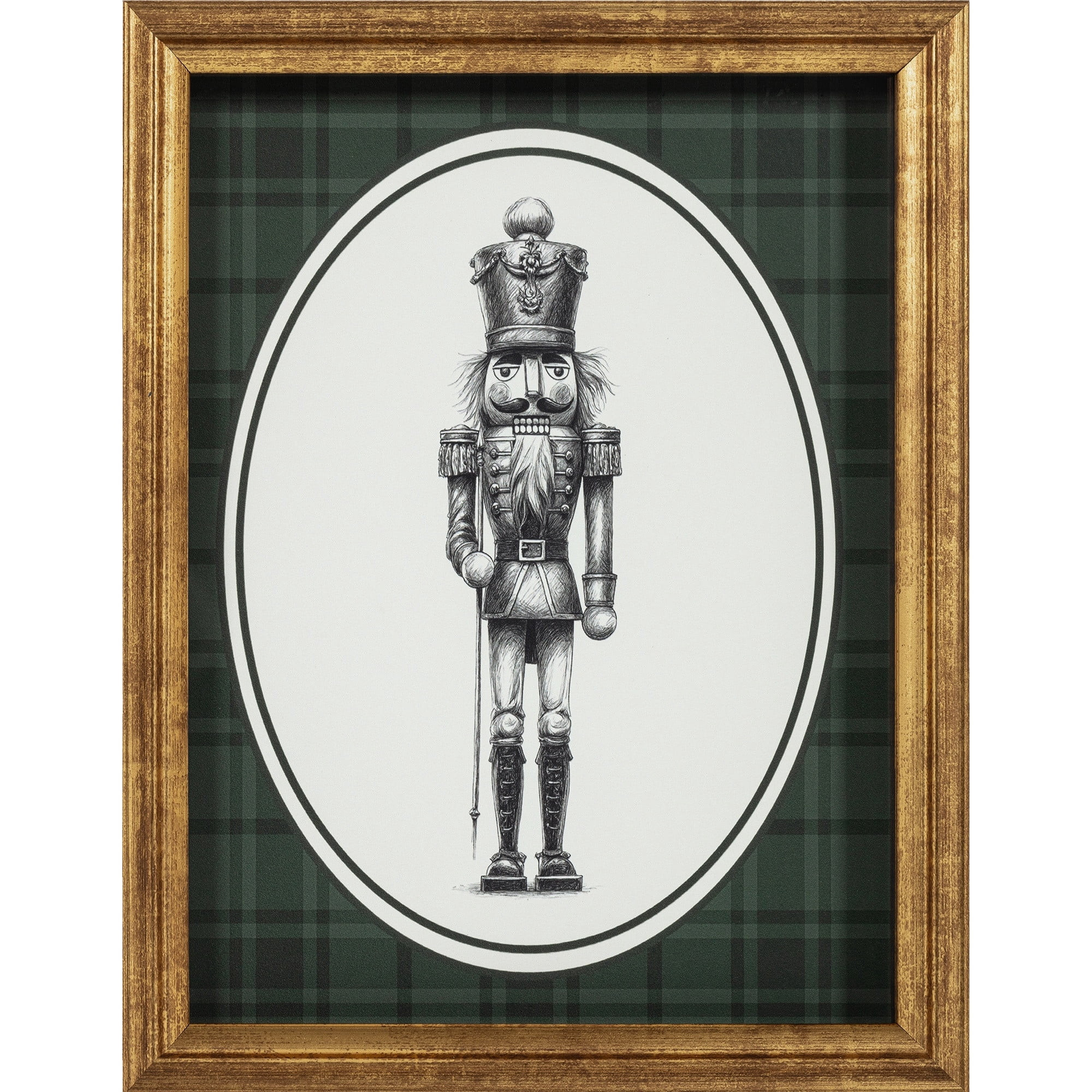 My Texas House Nutcracker Print Framed Christmas Wall Art, Multicolor, 8" x 10" - Walmart.com | Walmart (US)