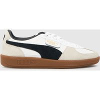 PUMA Palermo Leather Trainers in White & Black, Size: 3.5 (EU 36½) | Schuh