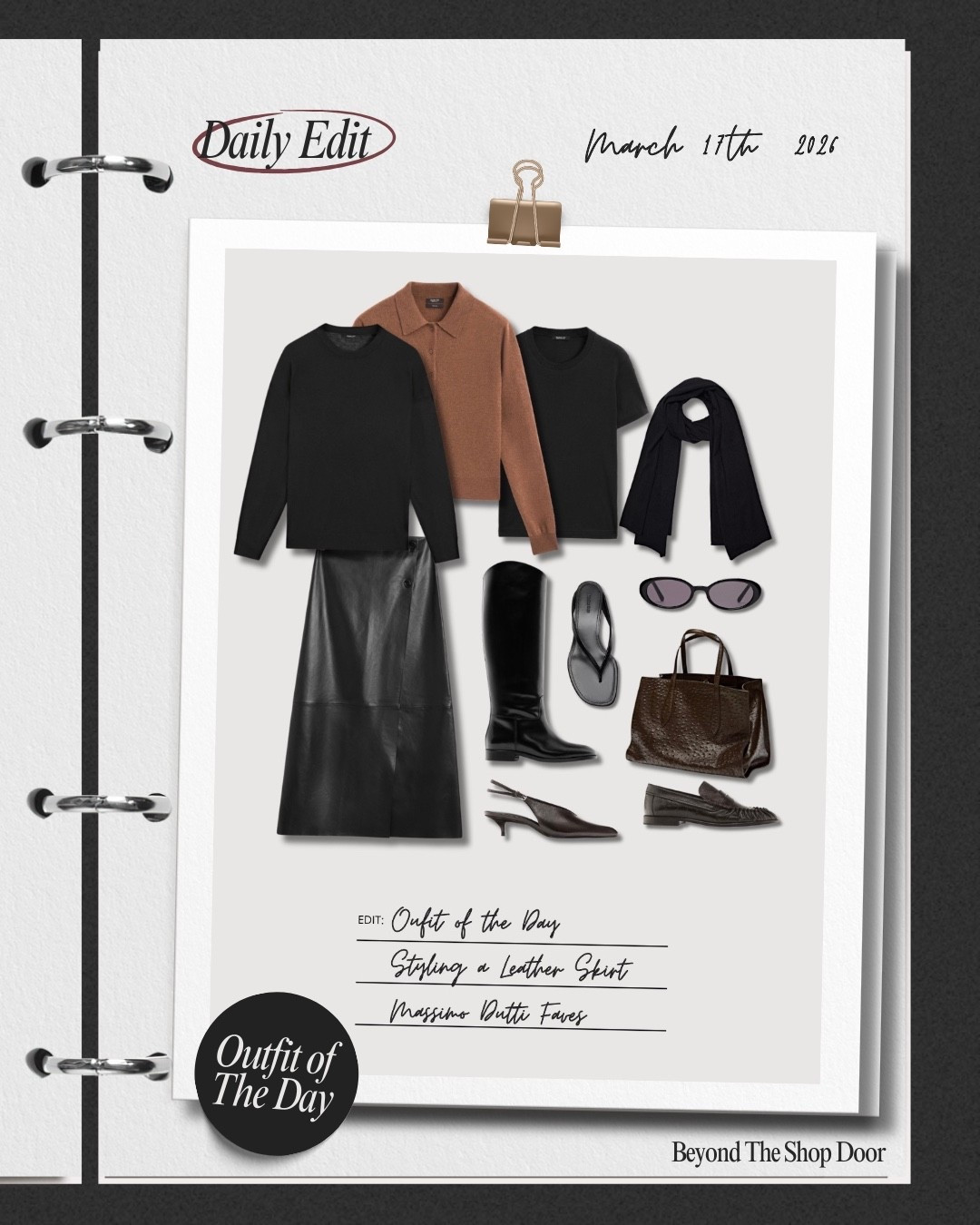 Outfit of the Day - Styling Inspiration for a Leather Skirt with my favourite pieces from Massimo Dutti.

Minnimalist pieces for effortless, ageless and timeless style.

#LTKootd #LTKOver40 #LTKgrwm