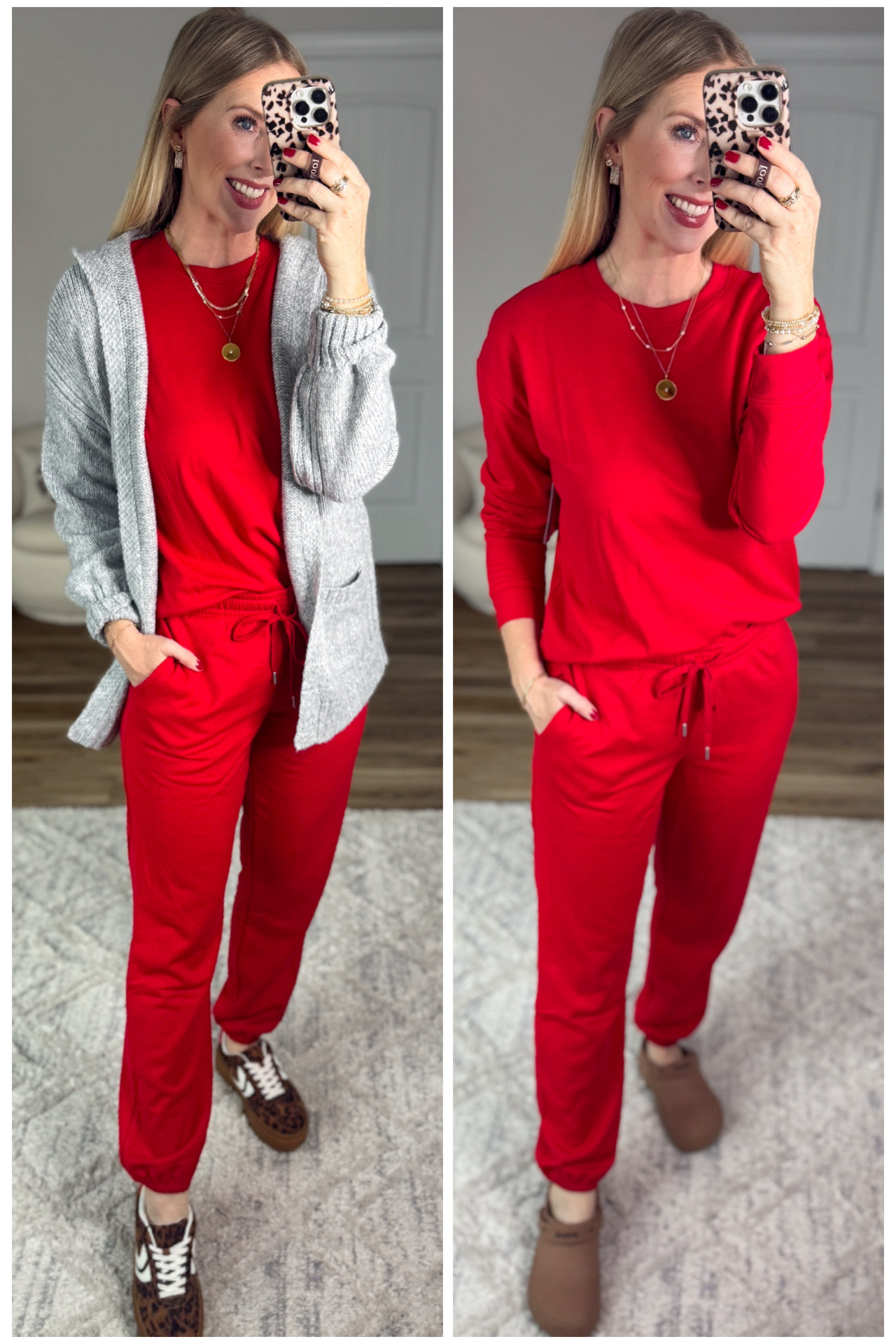 2 ways I’ve shared this red lounge set from Walmart! 

#LTKootd #LTKFindsUnder50 #LTKHoliday