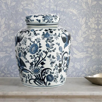 Chadwicks Decorative Bird Ceramic Ginger Jar with Lid | Wayfair North America