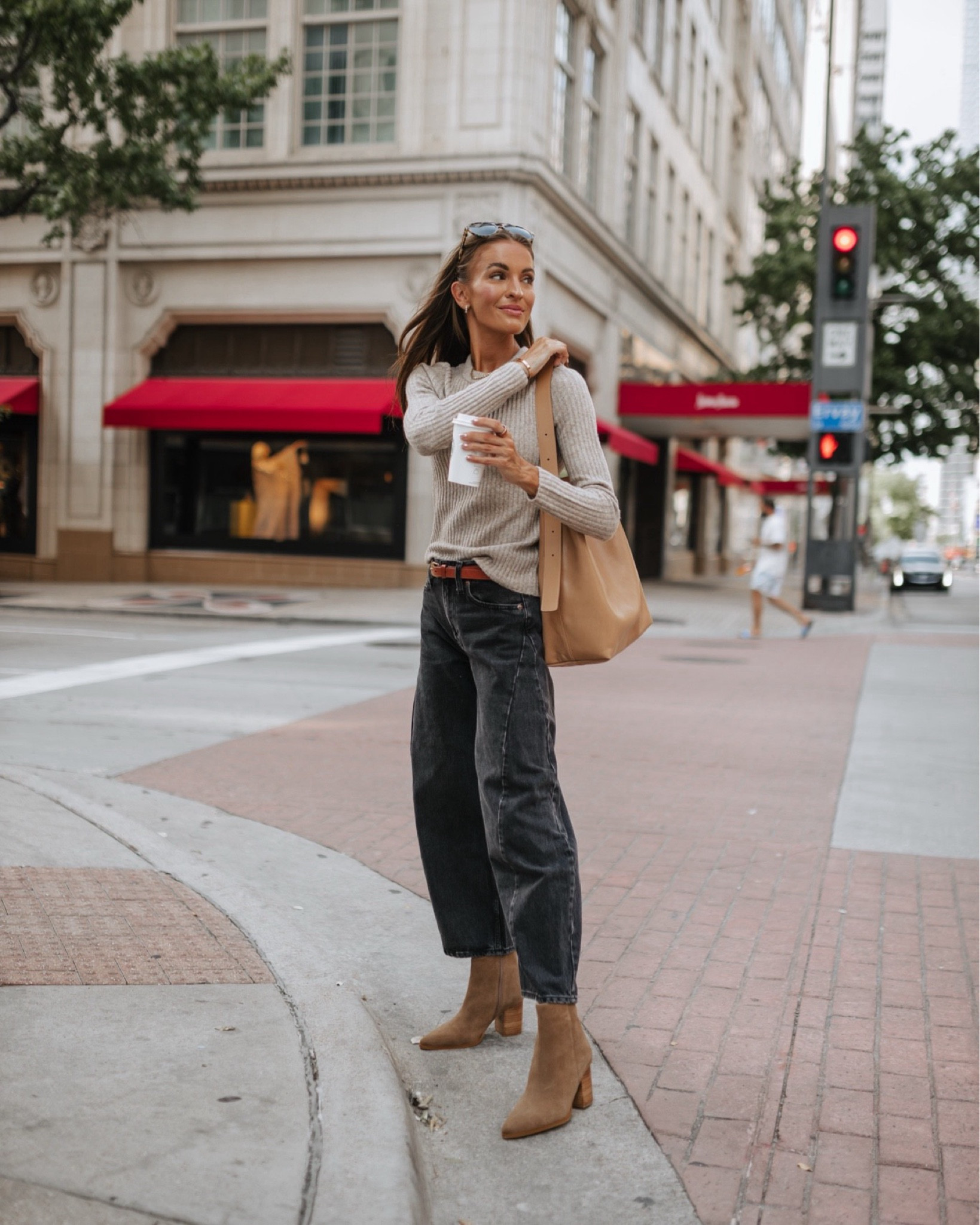 casual fall outfit 🍂 this crewneck sweater is such a great basic! runs tts 

#LTKFindsUnder100