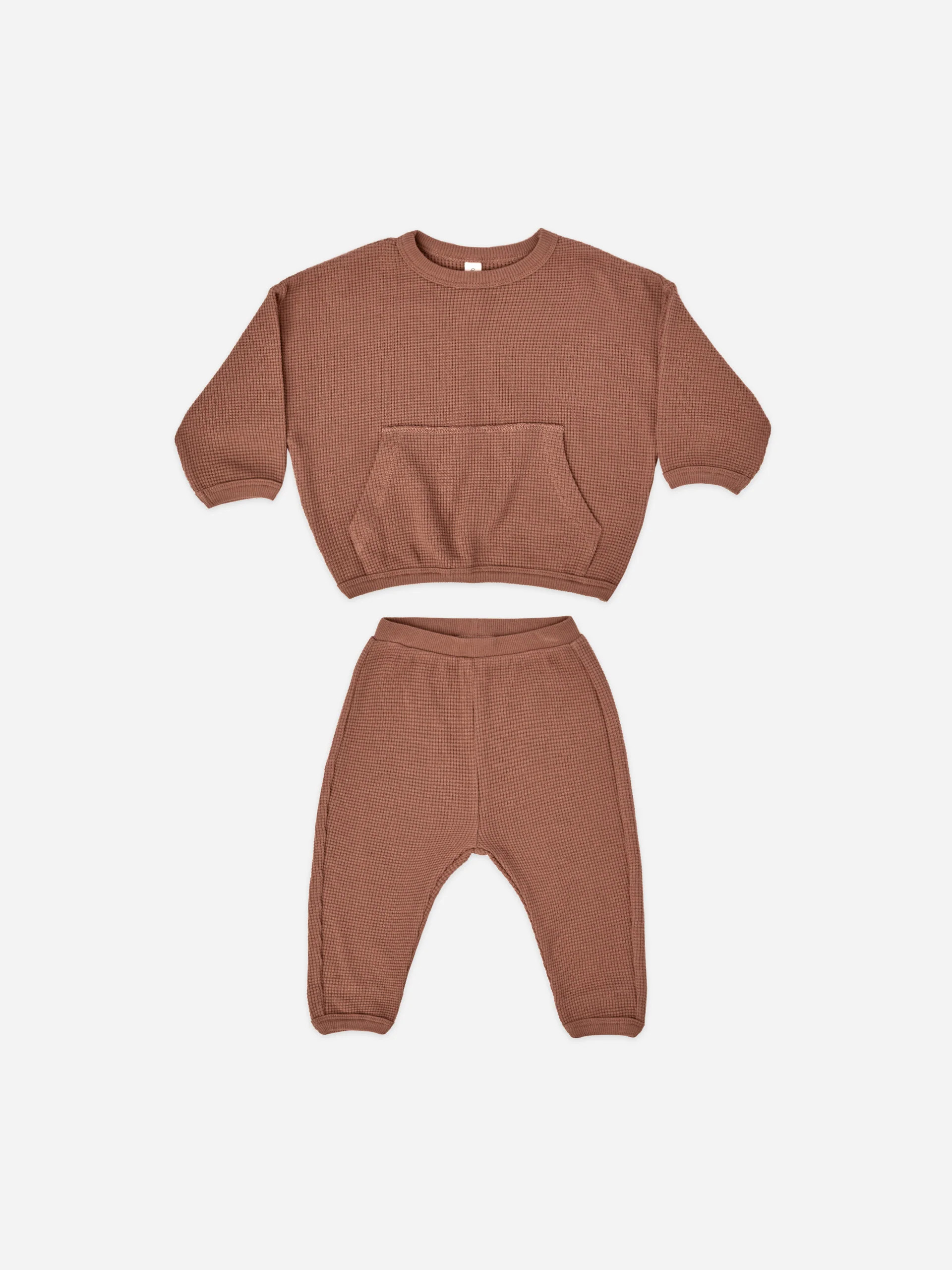 waffle sweat set | sienna | Quincy Mae
