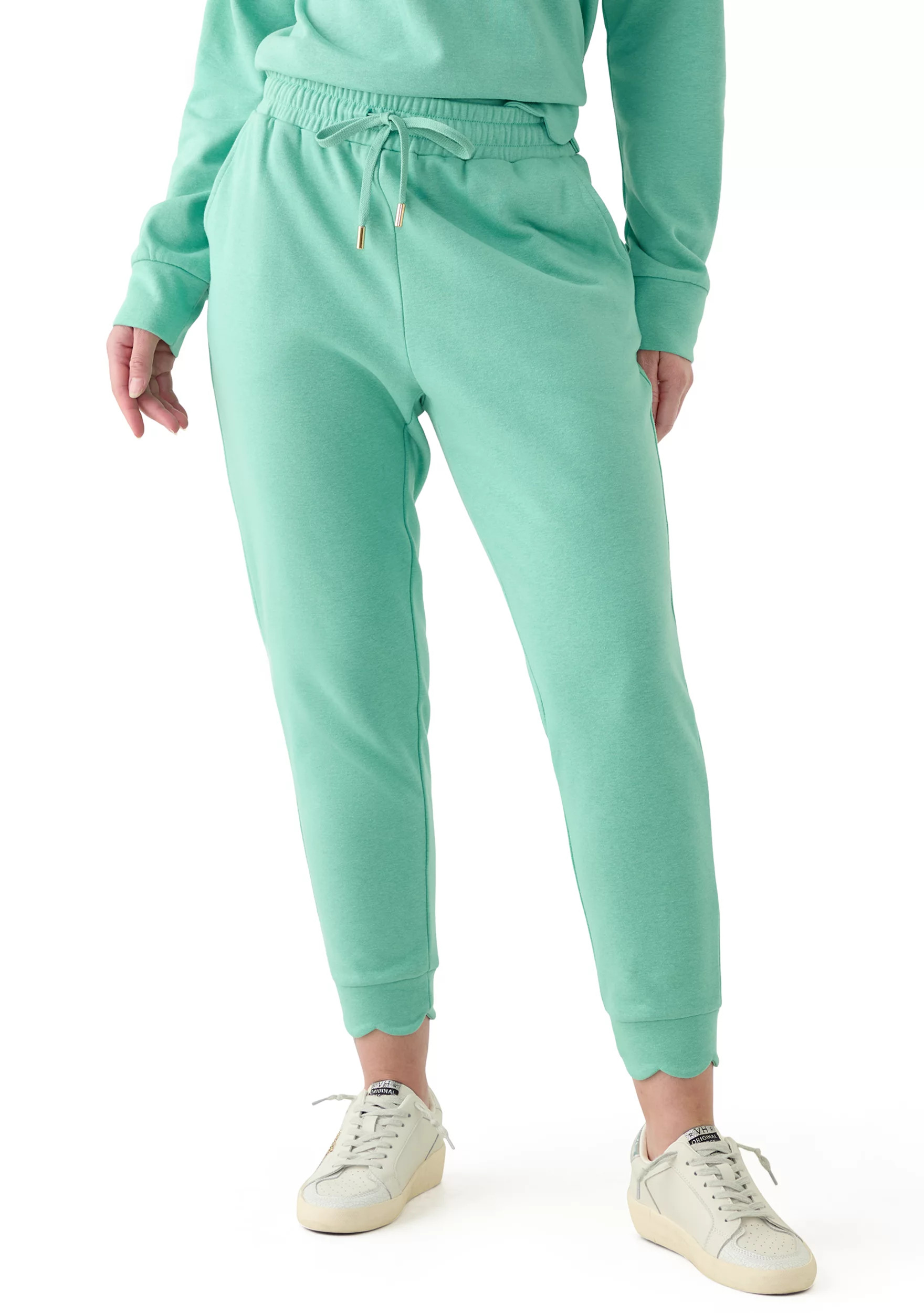 Petite Scallop Hem Joggers | Belk