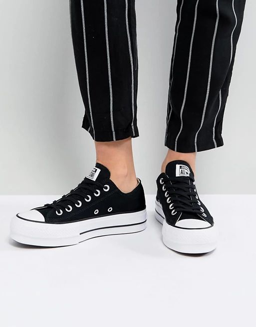 Converse Chuck Taylor All Star Platform Ox Sneakers In Black | ASOS US