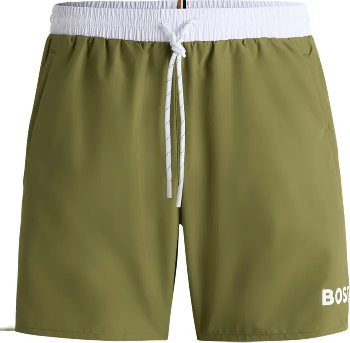 Starfish Logo Graphic Swim Trunks | Nordstrom
