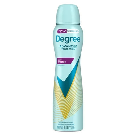 Degree Antiperspirant Deodorant Dry Spray 72-Hour Sweat and Odor Protection Sexy Intrigue Deodorant Spray For Women With Body Heat Activated Technology , 3.8 oz | Walmart (US)