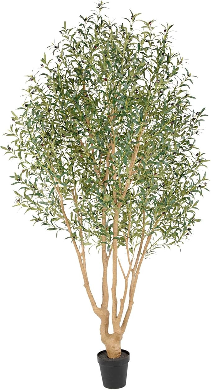Majestic Faux Olive Tree 9ft – Artificial Olive Tree Indoor & Outdoor with Lifelike Leaves & Te... | Amazon (US)