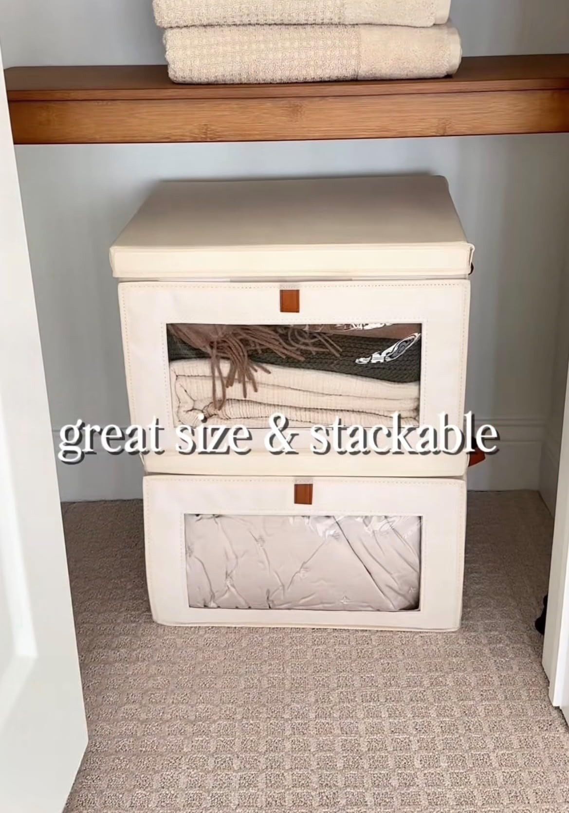 Say goodbye to closet clutter with these chic storage boxes! Great for clothes and more. #closethacks #storagesolutions

#LTKHome #LTKSaleAlert