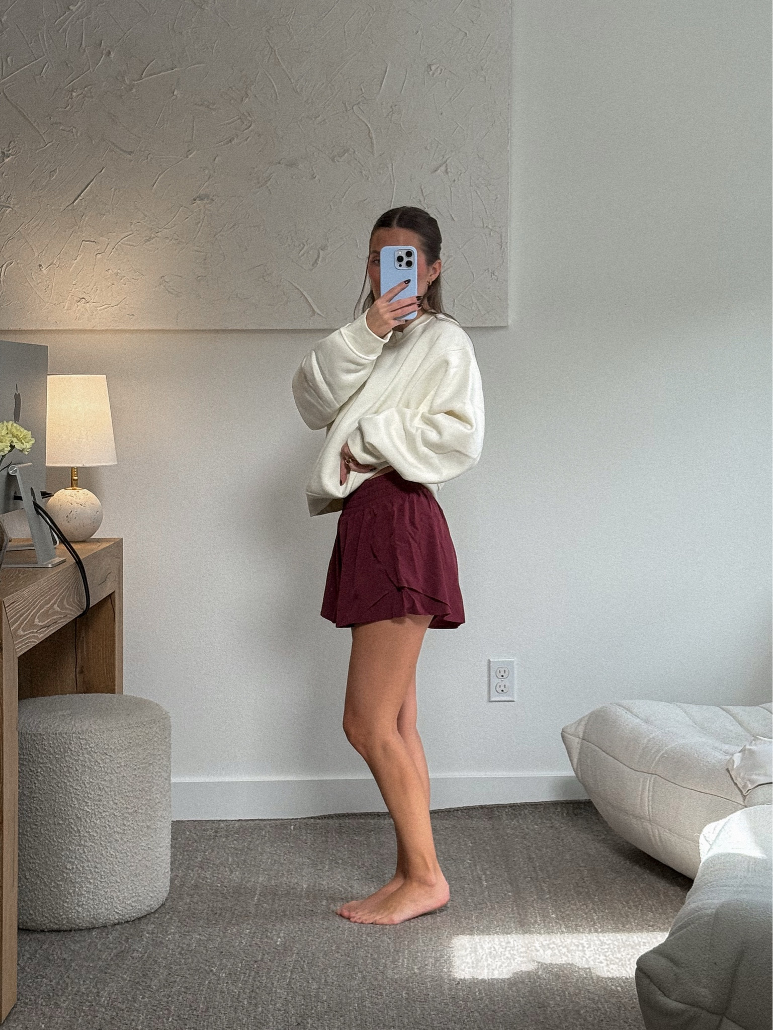 lululemon off duty 🤍 walking grey running shorts + an oversized layer just works

lululemon outfit, running shorts outfit, athleisure outfit, casual outfit inspo, off duty style, cozy outfit, everyday outfit inspo, effortless style, minimal outfit inspo, clean girl aesthetic

#LTKfitnessgoals #LTKSeasonal #LTKPetite