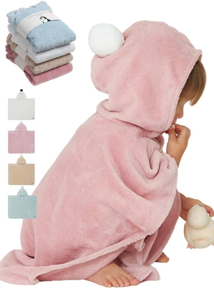 Konny Baby Bath Towels : Bamboo Hooded Poncho & Swim Essentials, Oeko-TEX, Ultra Soft & Quick-Dry... | Amazon (US)