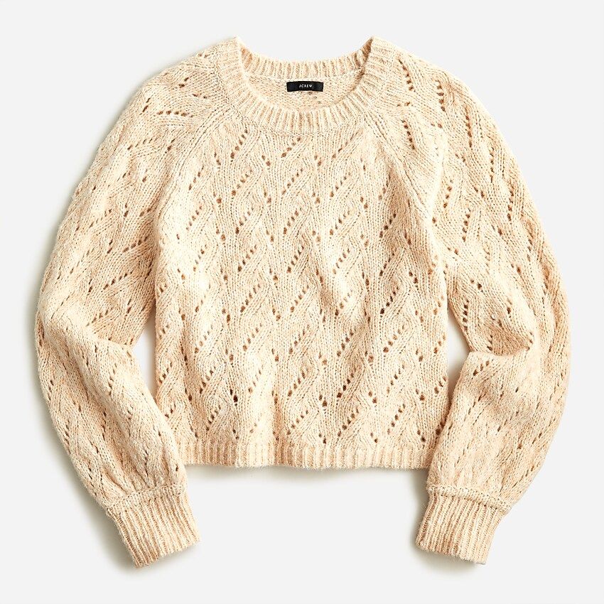 Pointelle crewneck sweater | J.Crew US
