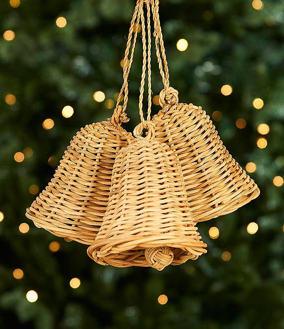 Wicker Bells Ornament/Decor Set | Dillard's