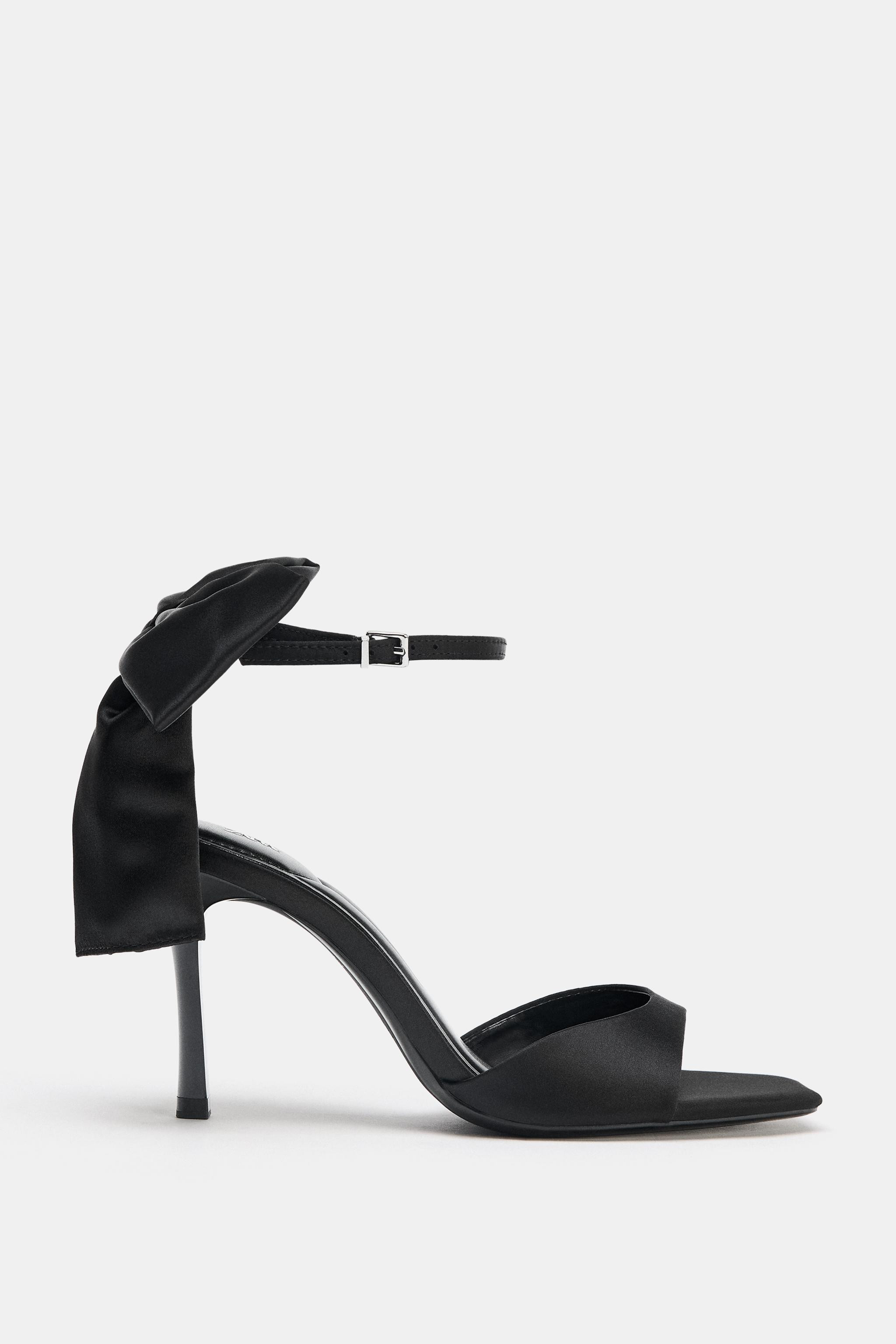 MAXI BOW HEELED SANDALS | Zara US