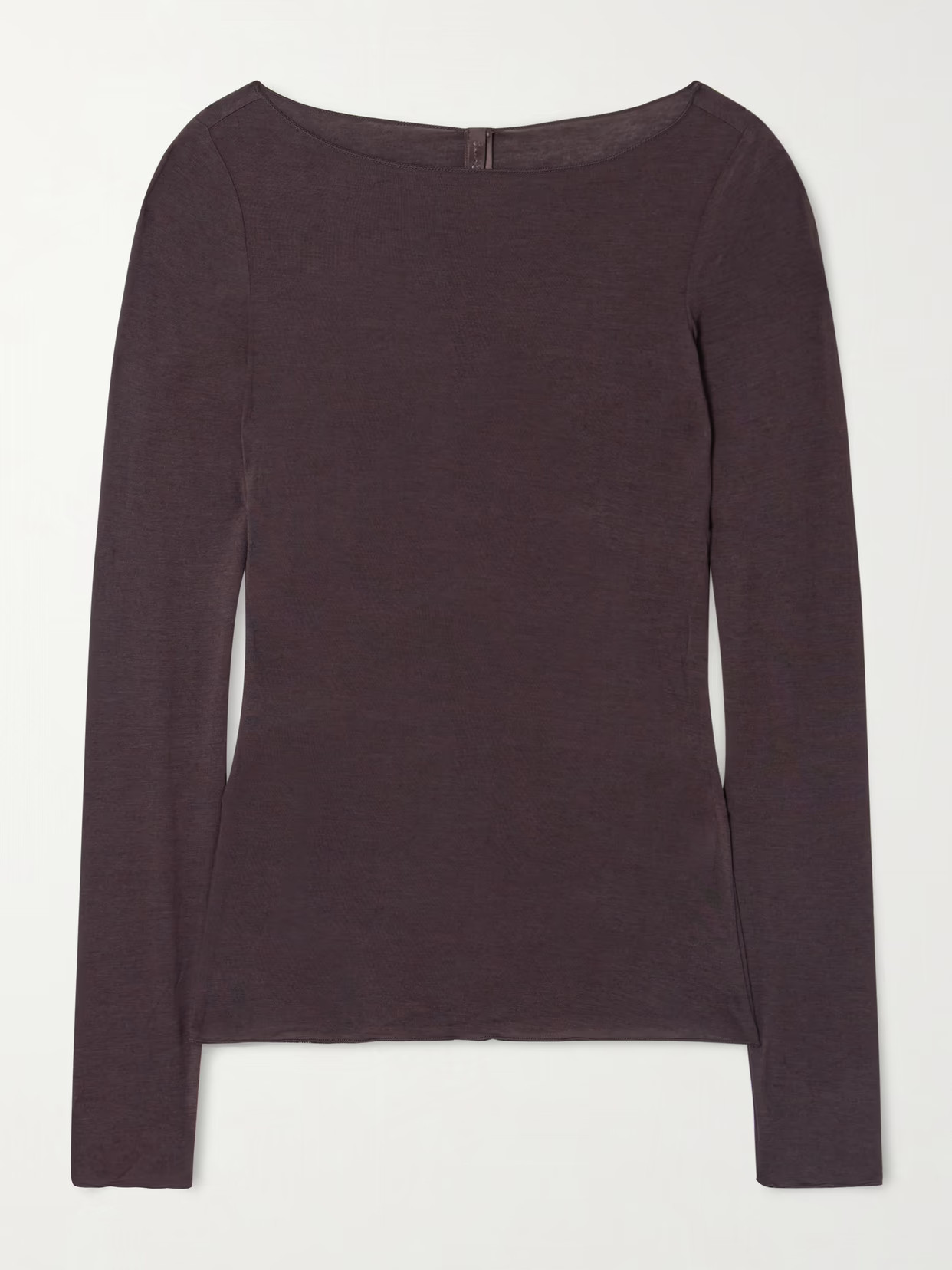SKIMS - Long Sleeve Boatneck Top - Phoenix | NET-A-PORTER (US)