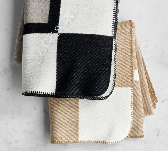 Personalized Windowpane Throw | Pottery Barn (US)