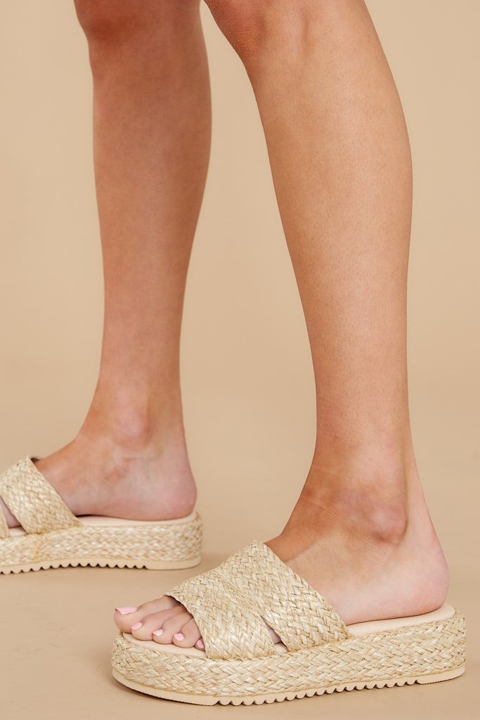 Layback Natural Platform Sandal | Red Dress 